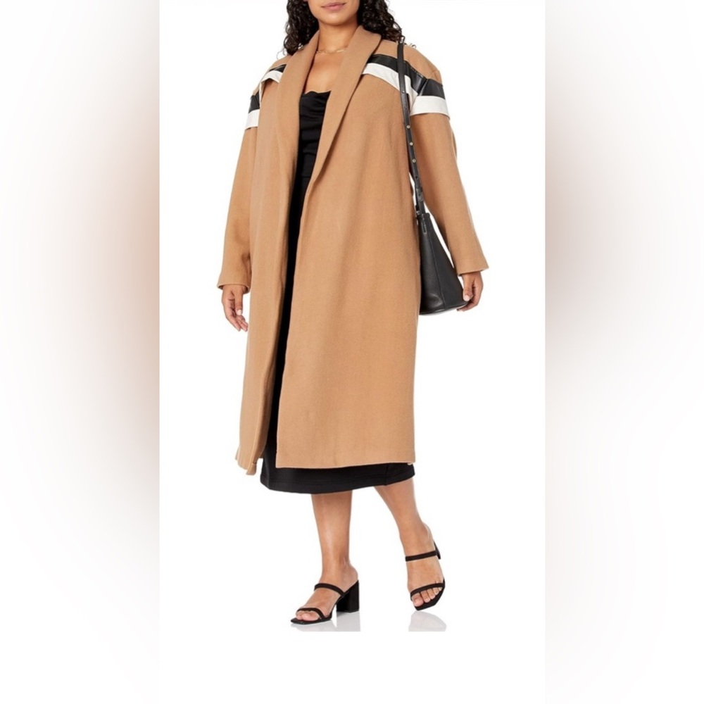 Drop shoulder wool cardigan